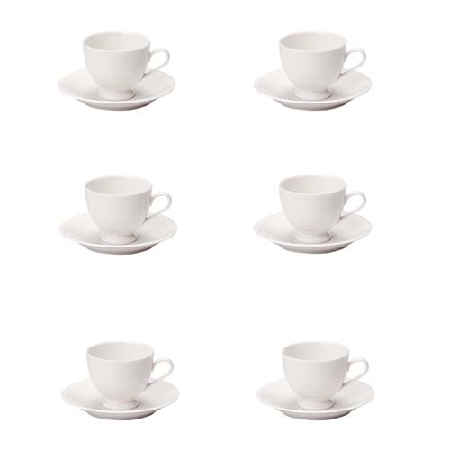 高台コーヒーカップ ソーサー付 6客: 日用品・生活雑貨