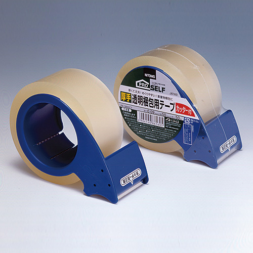 ニトムズ 厚手透明梱包用テープ カッター付 PK-3900CT