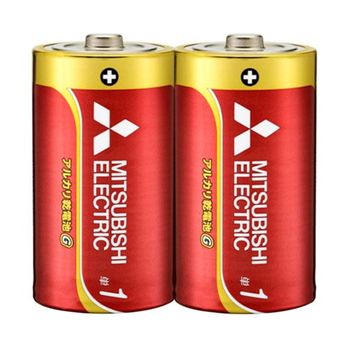 三菱電機 アルカリ乾電池 単1形 シュリンクパック 2本 LR20GH/2S