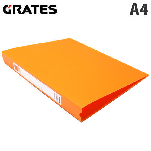 GRATES（グラテス） O型リングファイル A4タテ ビタミンオレンジ