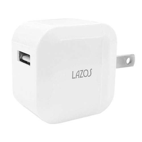 リーダーメディアテクノ LAZOS AC充電アダプター 2.1A USB-A 1ポート ホワイト L-2.1AC