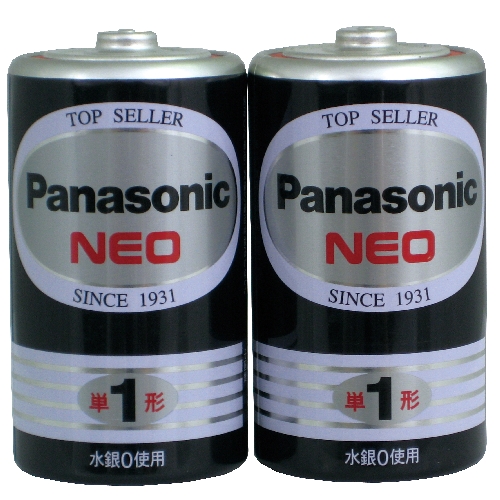 パナソニック マンガン乾電池 ネオブラック 単1形 20本 1箱 R20PNB