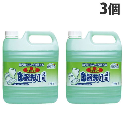 【送料弊社負担】ミツエイ 食器洗い洗剤 業務用 4L×3個【他商品と同時購入不可】