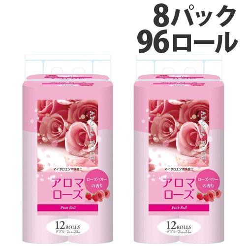 藤枝製紙 トイレットペーパー アロマローズ ダブル 12ロール 8パック 日用品 生活雑貨 オフィス 現場用品の通販キラット Kilat