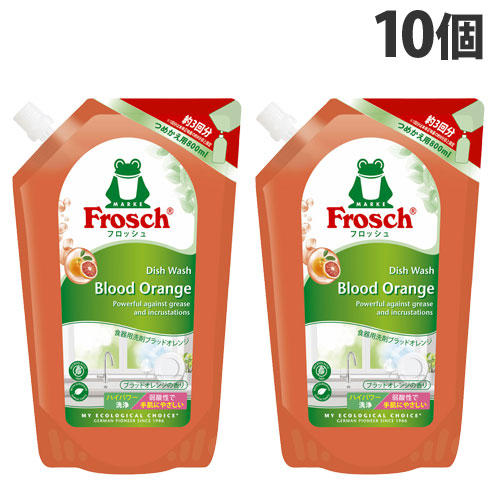 旭化成ホームプロダクツ フロッシュ 食器用洗剤 ブラッドオレンジの香り 詰替用 800ml×10個