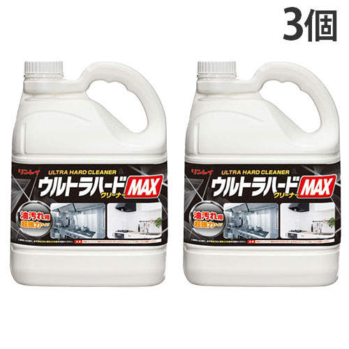 リンレイ キッチン用洗剤 ウルトラハードクリーナーMAX 油汚れ用強力タイプ 4L×3個