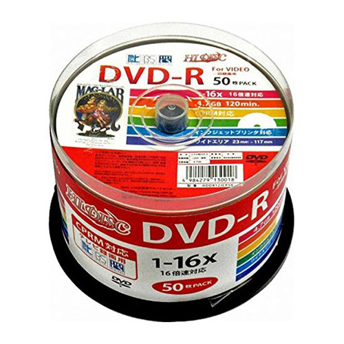 磁気研究所 DVD-R HIDISC 16倍速 録画用 CPRM対応 50枚 HDDR12JCP50
