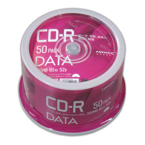 磁気研究所 CD-R HIDISC 80分 700MB 52倍速 データ用 50枚 VVDCR80GP50