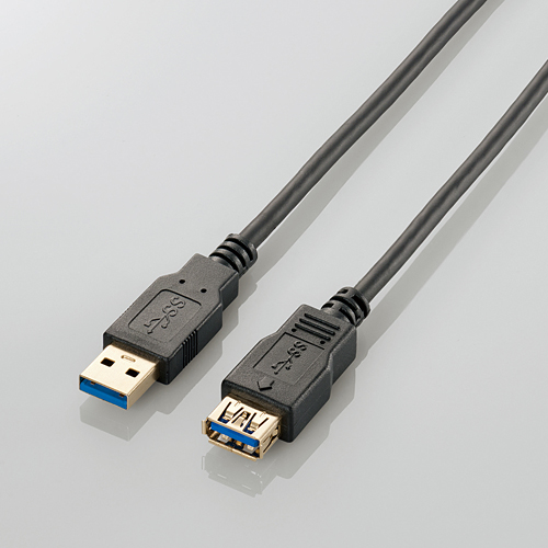 エレコム USB3.0ケーブル A-A延長タイプ スタンダード 2mブラック USB3-E20BK