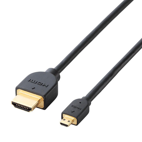 エレコム HDMI-Microケーブル(A-D) ハイスピード 3.0m イーサネット/4K/3D/オーディオリターン 【PS3/PS4/Xbox360/ニンテンドークラシックミニ対応】 ブラック DH-HD14EU30BK