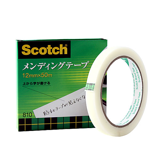 3M Scotch スコッチ メンディングテープ 12mm×50m 3M-810-3-12 マート