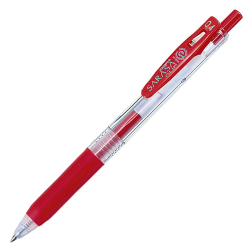 ゼブラ ジェルボールペン サラサクリップ 0.4mm 赤 JJS15-R