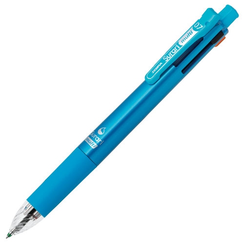 ゼブラ エマルジョンボールペン スラリマルチ 4色ボールペン0.7＋シャープ ライトブルー B4SA11-LB