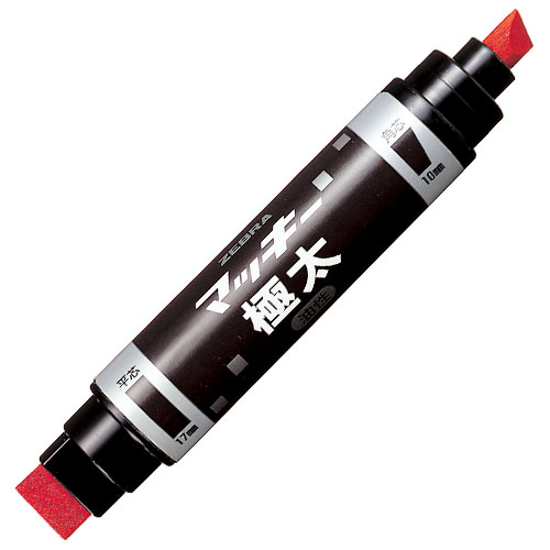 ゼブラ 油性ペン マッキー極太 赤 MC-EB-450-RT