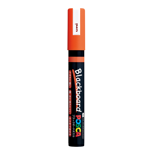 三菱鉛筆 ブラックボードポスカ 中字 丸芯 橙 PCE-200-5M