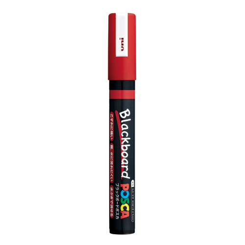 三菱鉛筆 ブラックボードポスカ 中字 丸芯 赤 PCE-200-5M
