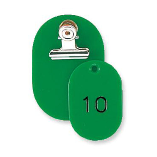 共栄プラスチック 親子番号札 1～50番 グリーン 大小2枚組 CT-1-1-G