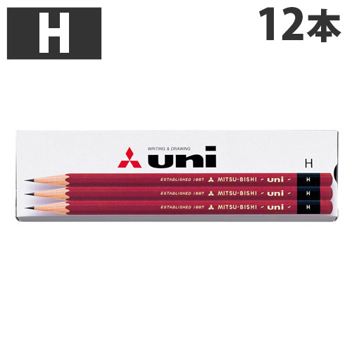 三菱鉛筆 鉛筆 ユニK 1ダース(12本) H 紙箱 UKH: 事務用品・文房具
