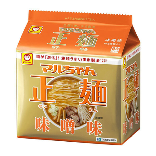 マルちゃん正麺 味噌味 108g×5食