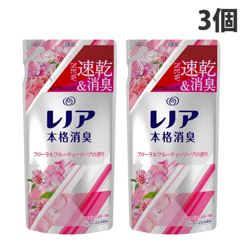 よろずやマルシェ本店 P G 柔軟剤 レノア 本格消臭 フローラルフルーティソープ 詰替 450ml 3個 洗剤 キッチン 日用品 食品 日用品から百均まで個人向け通販