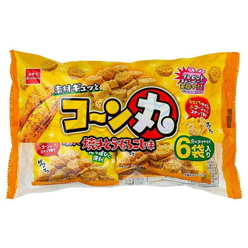 よろずやマルシェ本店 賞味期限 21 10 14 おやつカンパニー コーン丸 焼とうもろこし味 6p お菓子 スナック スイーツ 食品 日用品から百均まで個人向け通販