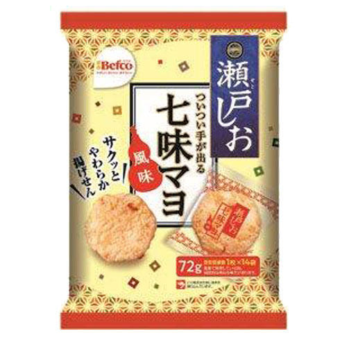 【賞味期限:25.03.17】栗山米菓 瀬戸しお 七味マヨ風味 72g