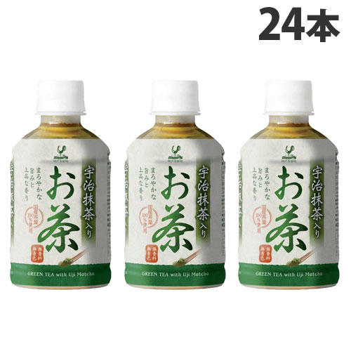 【賞味期限:25.02.10】富永貿易 神戸居留地 宇治抹茶入りお茶 280ml×24本