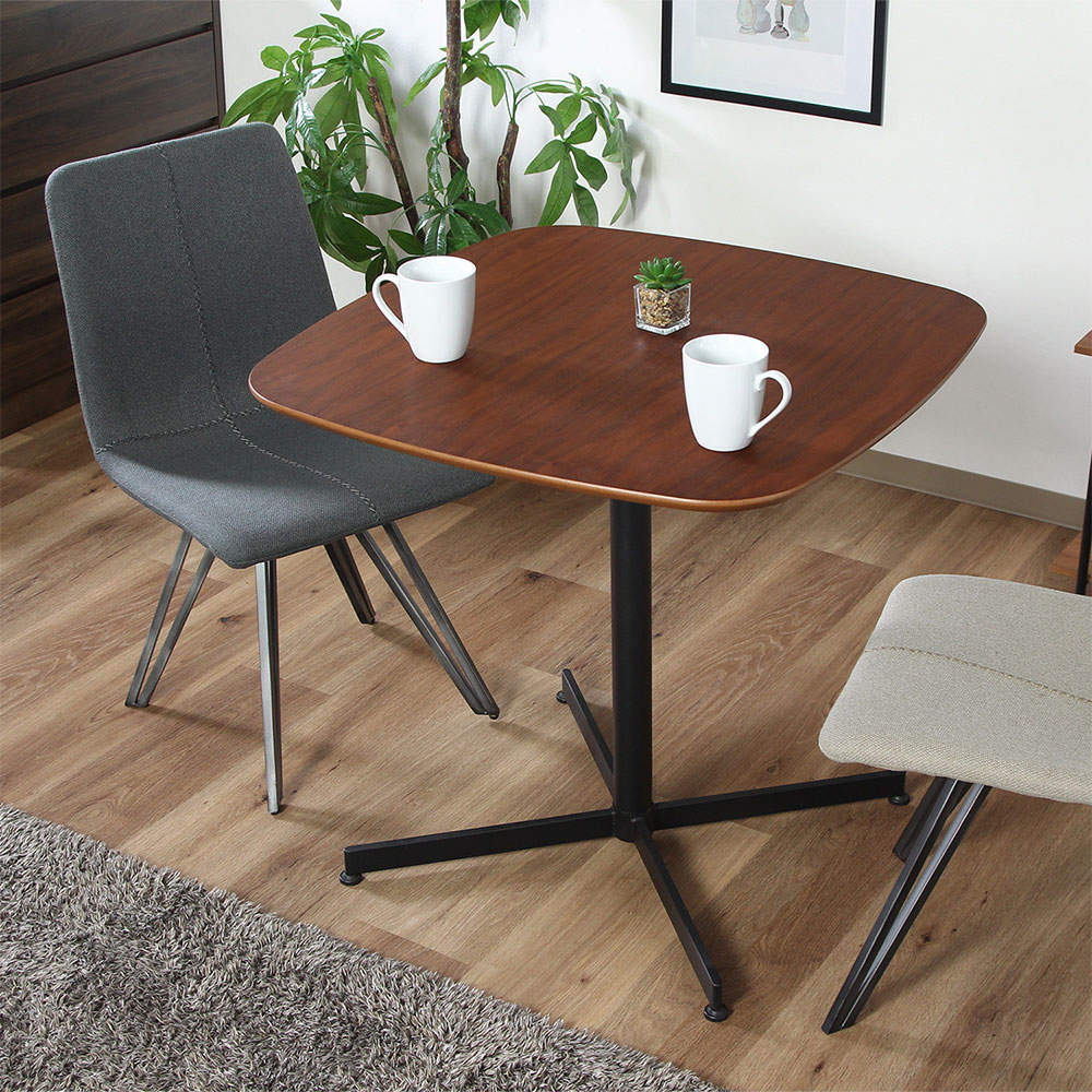 不二貿易 カフェテーブル レグナ 幅75cm ブラウン 正方形 98932