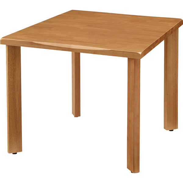 (個人宅＋6600円) タック 天然木テーブル W900×D900×H700mm ナチュラル UFTRWT9090-NA＋UFT4SL-NA