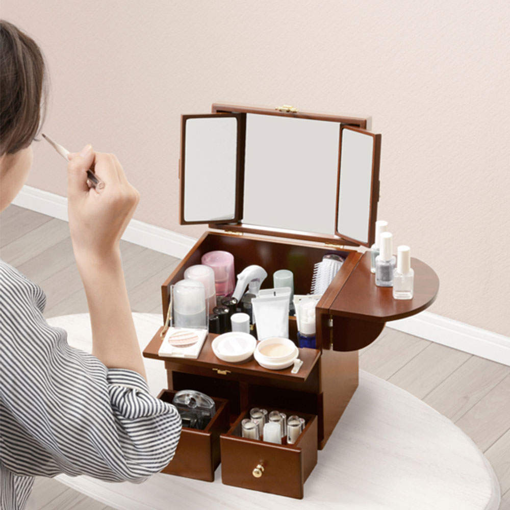 萩原 コスメボックス ブラウン MUD-6930BR