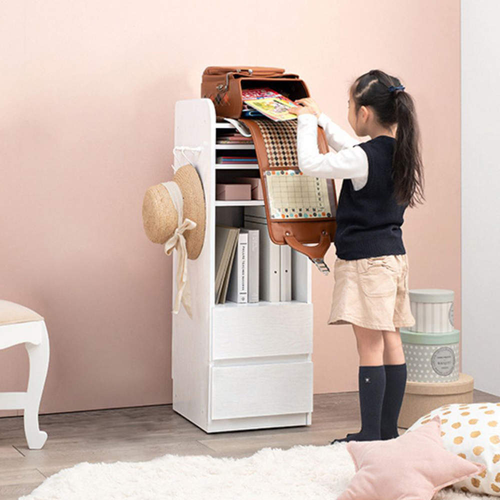 萩原 ランドセルラック(Aタイプ) ホワイトウォッシユ RCC-1640-WS