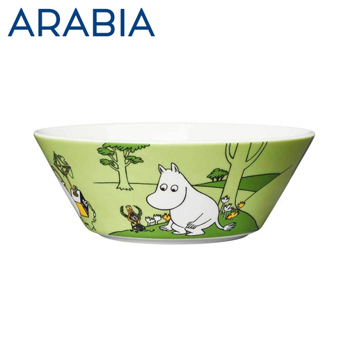 ARABIA アラビア Moomin ムーミン ボウル ムーミン グラスグリーン 15cm Moomintroll grass-green