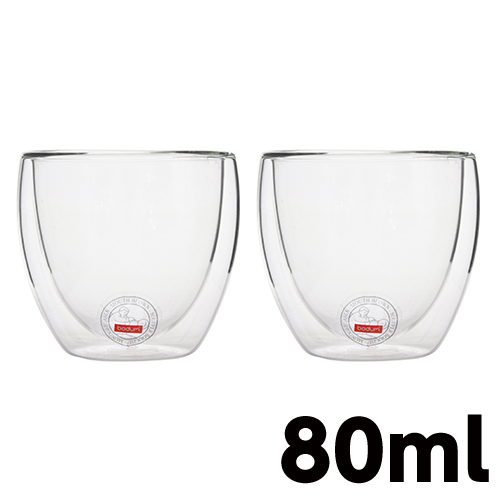 よろずやマルシェ本店 Bodum Pavina ダブルウォールグラス 80ml 2個セット 4557 10 洗剤 キッチン 日用品 食品 日用品から百均まで個人向け通販