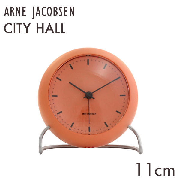 ARNE JACOBSEN アルネ・ヤコブセン 置時計 City Hall table clock シティーホール テーブルクロック オレンジ 11cm