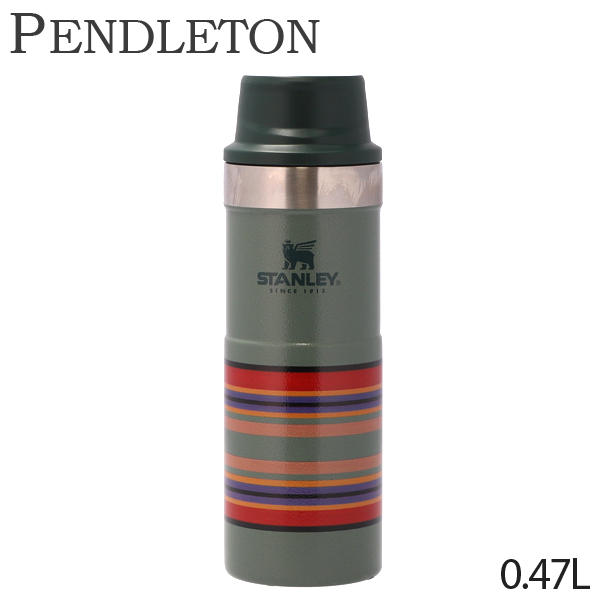 PENDLETON ペンドルトン Trigger-Action Travel Mug スタンレー クラシック 真空ワンハンドマグ XW842-55157 ハンマートーングリーン 0.47L