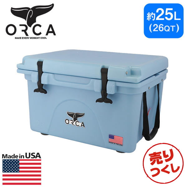 【売りつくし】ORCA オルカ クーラーボックス Cooler クーラー Light Blue ライトブルー 26QT 25L