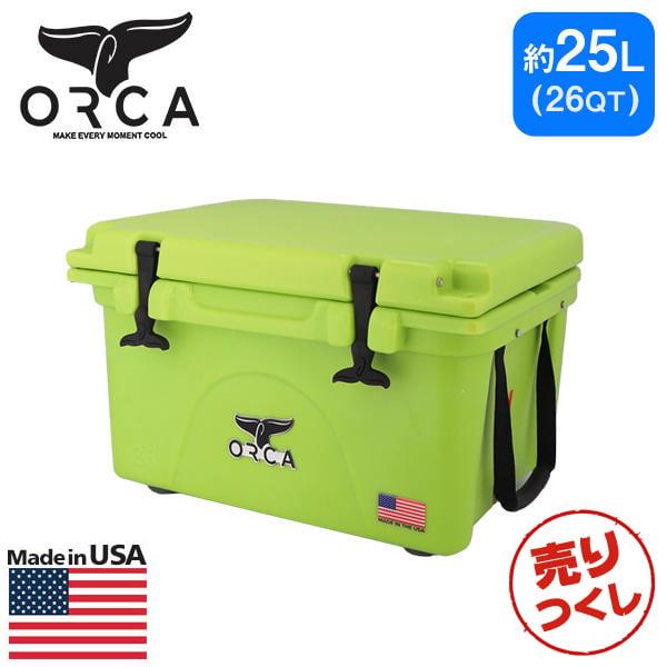 【売りつくし】ORCA オルカ クーラーボックス Cooler クーラー Lime ライム 26QT 25L