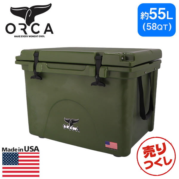【売りつくし】ORCA オルカ クーラーボックス Cooler クーラー Green グリーン 58QT 55L【他商品と同時購入不可】