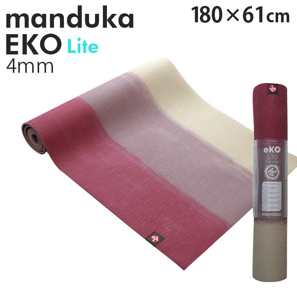 よろずやマルシェ本店  Manduka マンドゥカ Eko Lite エコ ライト ヨガマット Elderberry Stripe  エルダーベリーストライプ 4mm: インテリア・家具・収納 －食品・日用品から百均まで個人向け通販