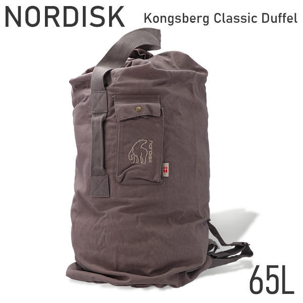 Nordisk ノルディスク ダッフルバッグ Kongsberg Classic Duffel コングスベルグ クラシックダッフル Dark Gull Grey ダークガルグレー 65L 143028