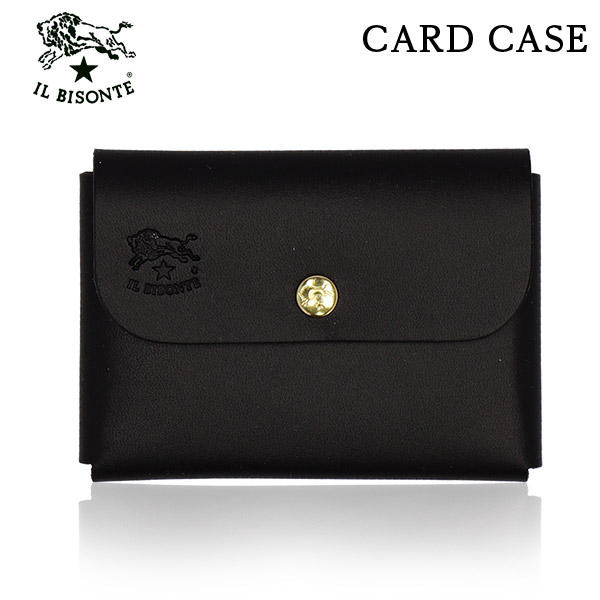 よろずやマルシェ本店 | IL BISONTE イルビゾンテ SOVANA CARD CASE カードケース NERO ブラック BK109  SCC032 名刺入れ PG0001: ファッション －食品・日用品から百均まで個人向け通販