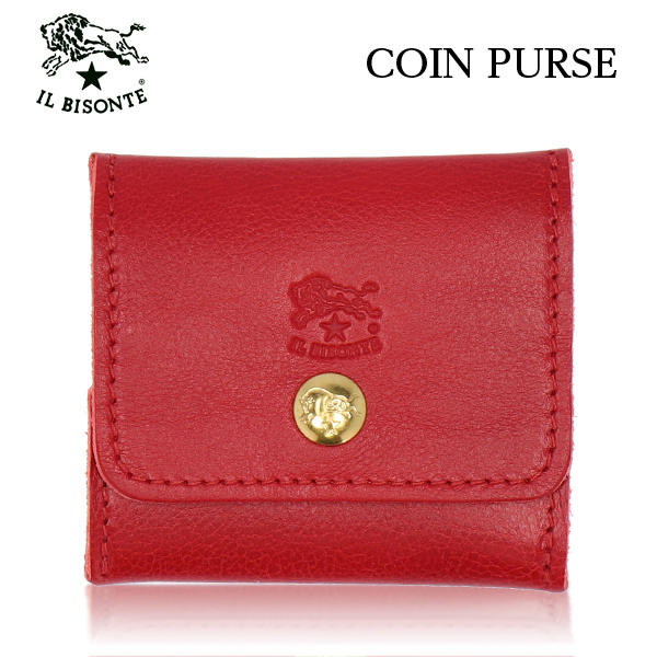 IL BISONTE イルビゾンテ COIN PURSE コインパース RED レッド RE155 SCP020 コインケース PV0005