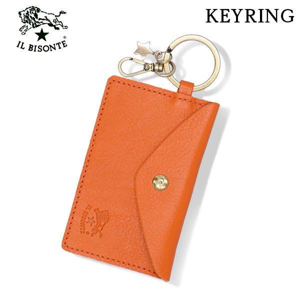 よろずやマルシェ本店 | IL BISONTE イルビゾンテ SCARLINO KEYRING キーリング付きカードケース ORANGE オレンジ  OR102 SKH042 キーホルダー PV0005: 日用品・キッチン・洗剤 －食品・日用品から百均まで個人向け通販