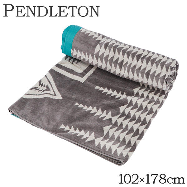 【送料弊社負担】PENDLETON ペンドルトン Oversized Jacquard Spa Towel オーバーサイズジャガードスパタオル XB233-55165 ハーディンググレー【他商品と同時購入不可】