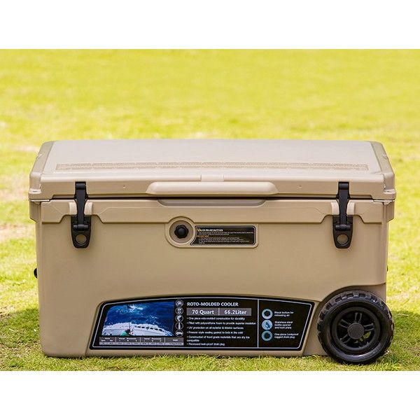 アイスランド クーラーボックス タイヤ付 70QT(66.2L) サンド OT-CL07001