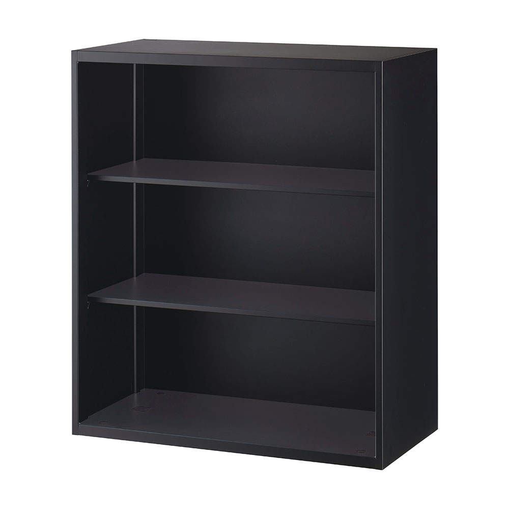 生興 クウォール オープン書庫 上下兼用 W900×D450×H1050mm ブラック RK45-10K