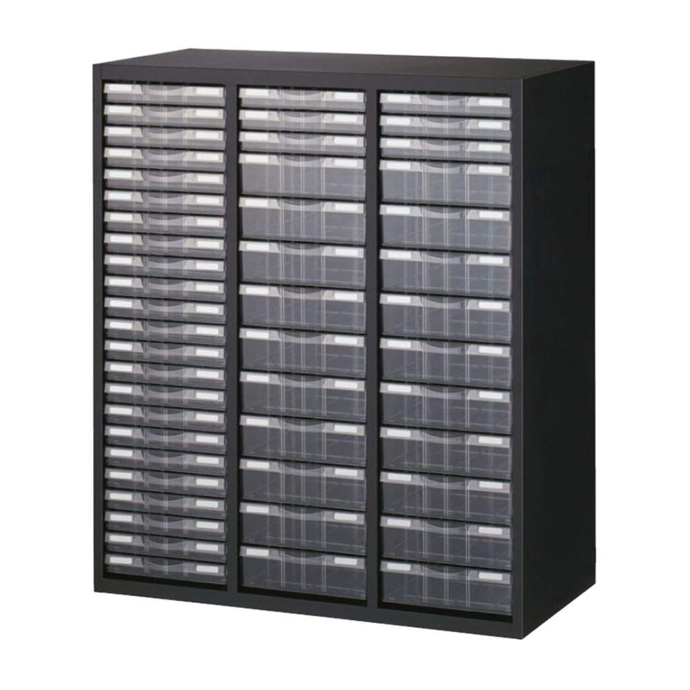 生興 クウォール レターケース プラスチックキャビネット A4/B4 浅型29/深型20 下置用 W900×D450×H1050mm ブラック RK45-N10C49