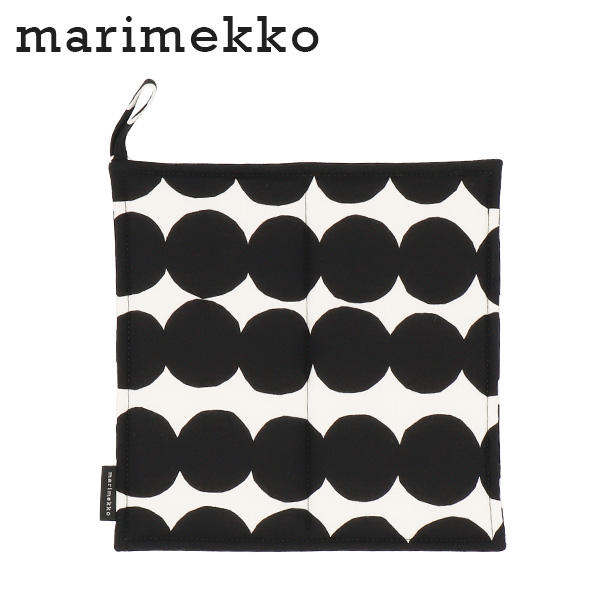 Marimekko マリメッコ Rasymatto ラシィマット 鍋敷き ポットホルダー ホワイト×ブラック