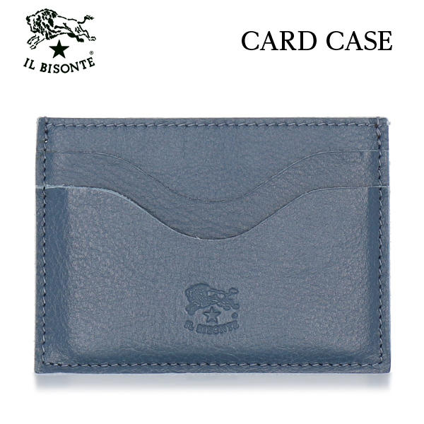 新品 イルビゾンテ IL BISONTE カードケース CARD HOLDER ブルー