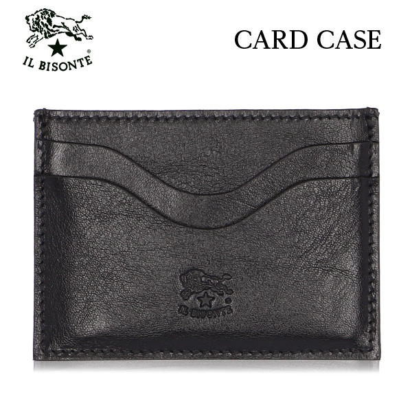 IL BISONTE イルビゾンテ CARD CASE カードケース BLACK ブラック BK110 SCC050 PVX005